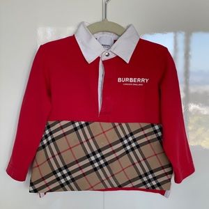 💯 Authentic BURBERRY Jersey shirt 👕 Size 24m